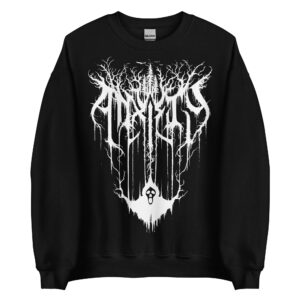 Anxiety Black Metal Logo Crewneck Sweatshirt