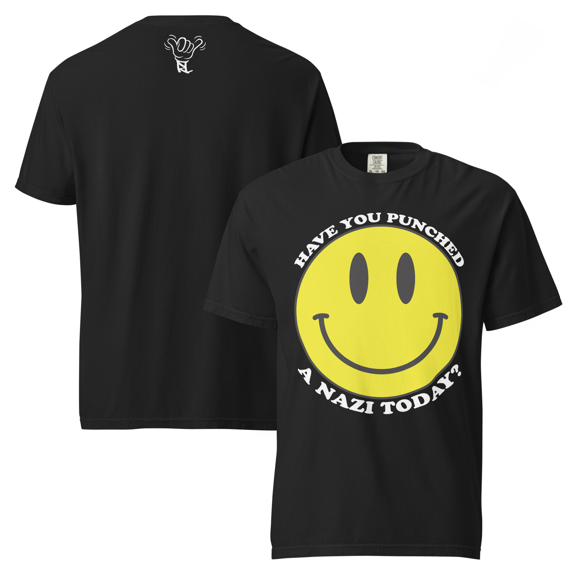 Have you punched a nazi today? Smiley face T-Shirt