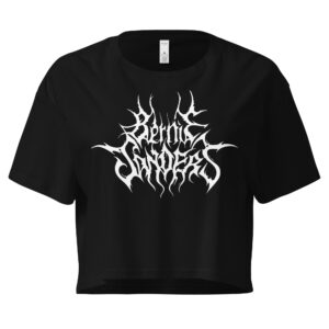 Women’s Black Metal Bernie Sanders crop top