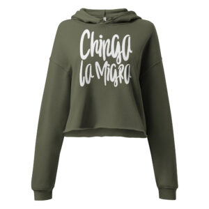 Chinga La Migra Fuck Ice Women’s Crop Hoodie