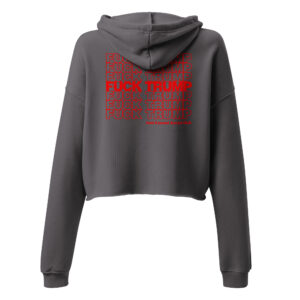 Fuck Trump Thank You Women's Crop Hoodie