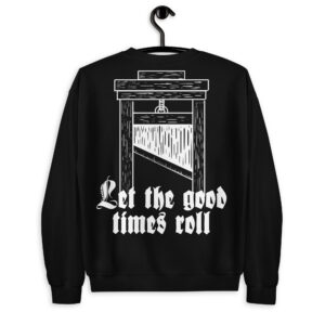 Anti Fascist Guillotine Crewneck Sweatshirt black