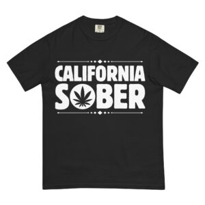 California Sober weed shirt black