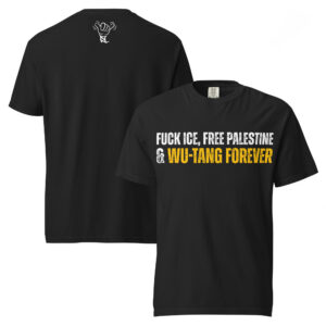 fuck ice free palestine wu tang shirt black