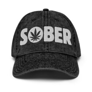 California Sober weed hat black
